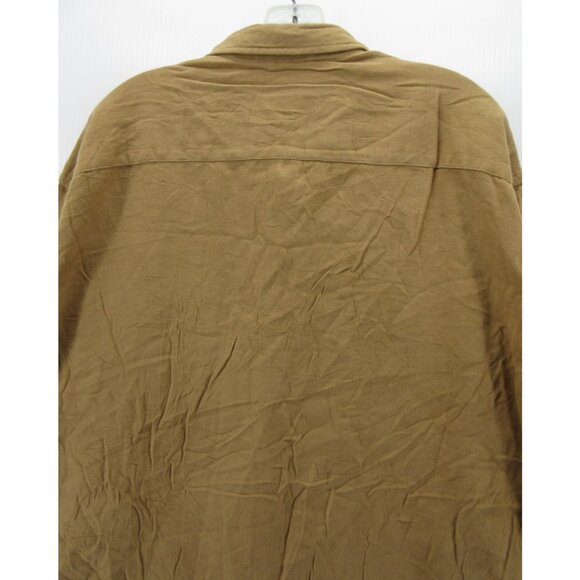 VINTAGE J Crew Shirt Large Flannel Button Up Utility Flap Pockets 90s - Picture 7 of 9